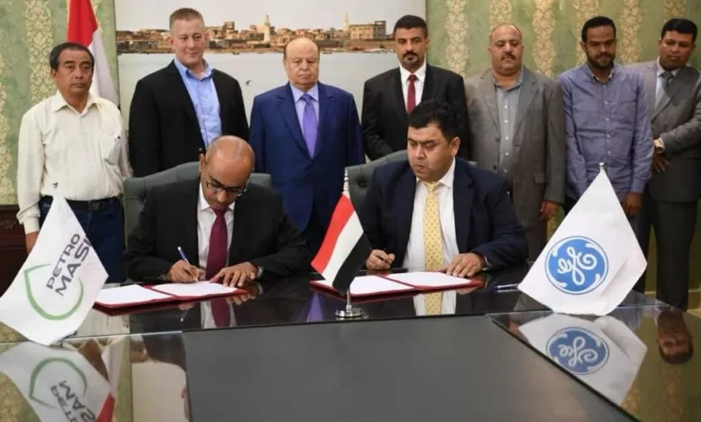 التوقيع على إنشاء محطتي كهرباء في عدن وحضرموت بحضور هادي