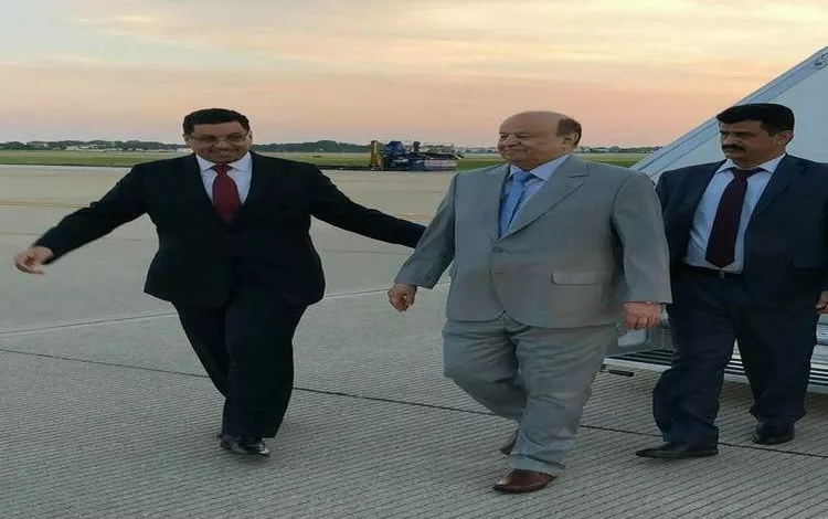 الرئيس هادي يصل أمريكا في زيارة علاجية