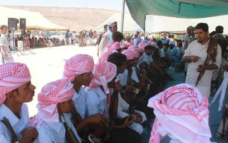 غيل بايمين في حضرموت تحتفل بزواج جماعي لـ120 عريساً وعروس