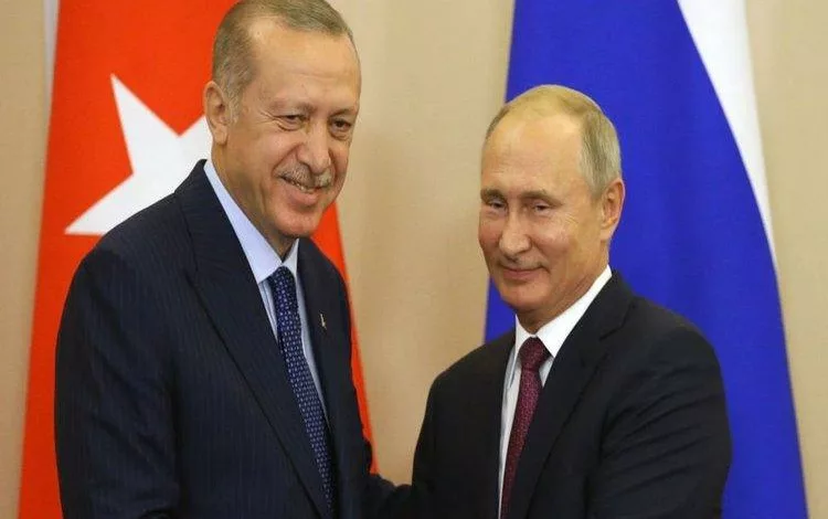 رئيسا روسيا فلادمير بوتين و تركيا رجب طيب أردوغان