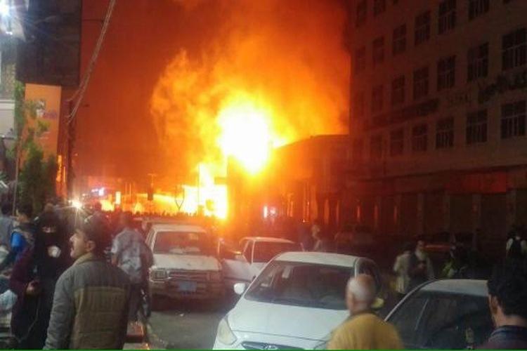 حريق في صنعاء