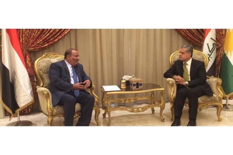 وزير الداخلية في اقليم كردستان العراقي وسفير اليمن لدى العراق