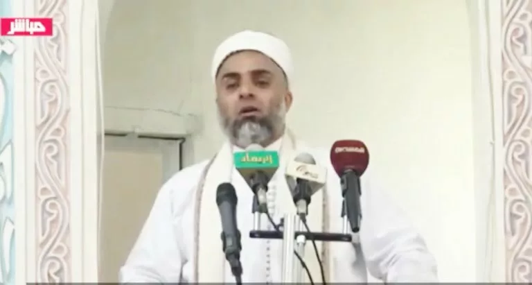 مفتي الحوثيين شمس الدين شرف الدين في خطبة الخمس