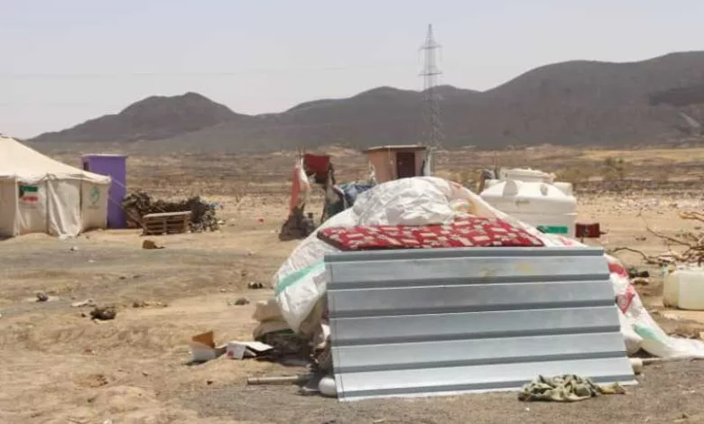 النازحون في مخيمات مأرب وسط اليمن