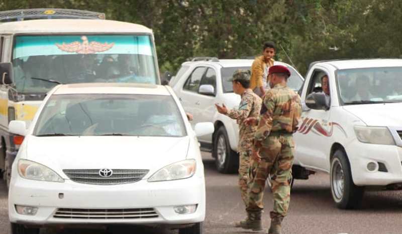 قوات الأمن في عدن - أفراد شرطة في المدينة