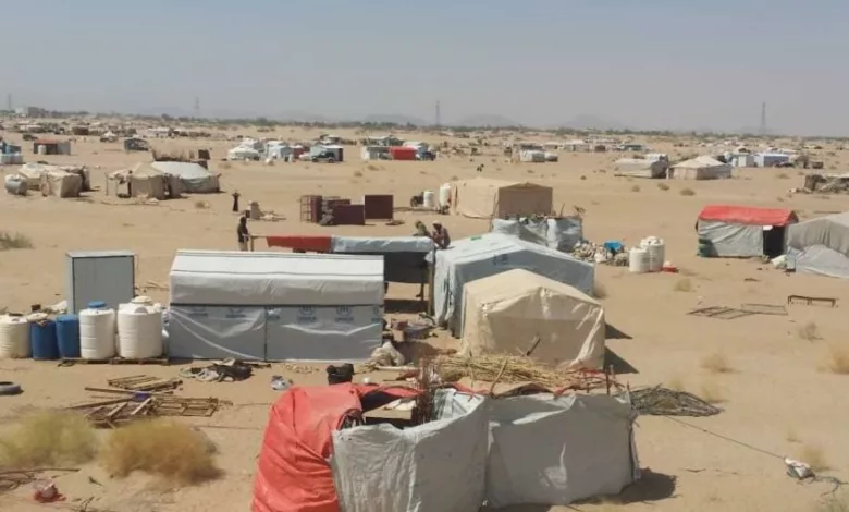 أحد مخيمات النازحين في مأرب وسط اليمن