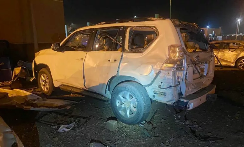 أضرار في مركبات مدنية جراء هجمات الحوثيين تجاه السعودية