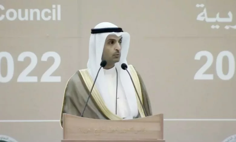 الأمين العام لمجلس التعاون الخليجي نايف الحجرف يلقي الكلمة الختامية في المشاورات اليمنية