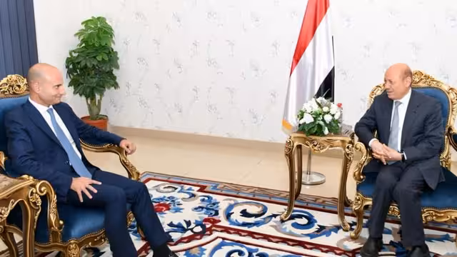 العليمي باستقبال السفير الفرنسي: نترقب انفراجة بمشاريع البني التحتية والخدمية