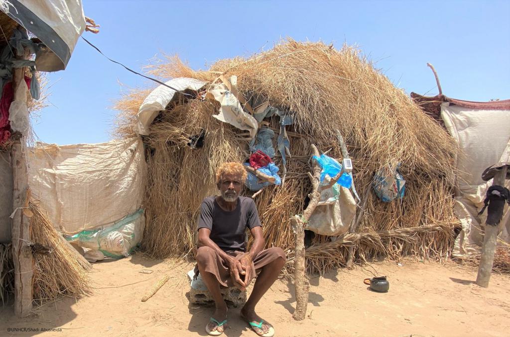 مخيمات النازحين في لحج جنوبي اليمن