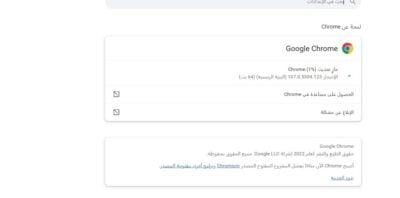 تحديث جوجل كروم Google Chrome update