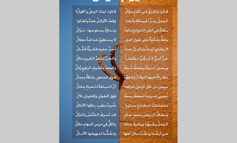 قصيدة عن الوعل اليمني -