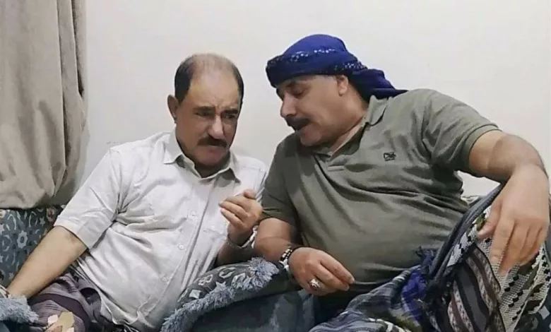 رئيس سياسي المقاومة في إب كامل الخوداني مع محافظ الضالع علي مقبل صالح