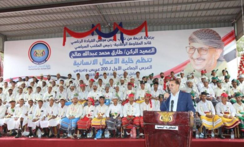 أمين عام سياسي المقاومة الوطنية في العرس الجماعي الأول في المخا