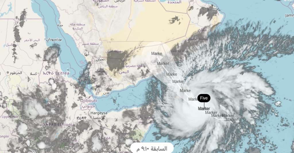 اليمن يستعد لمواجهة إعصار تيج في محافظات سقطرى والمهرة وحضرموت