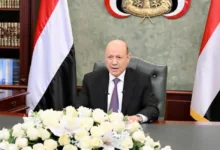 رئيس مجلس القيادة في اليمن رشاد العليمي خطاب عيد الفطر