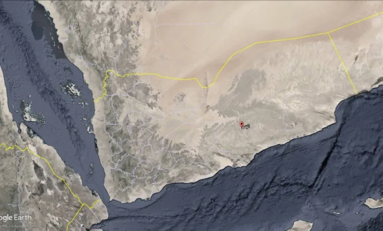 خارطة اليمن وتظهر البحر الأحمر وخليج عدن