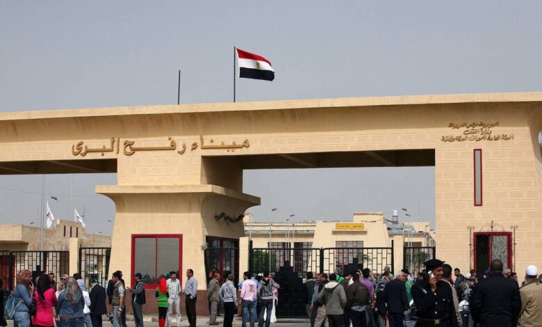 ميناء رفح البري في مصر على الحدود مع غزة