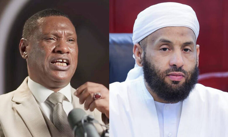 وزير الأوقاف اليمني محمد عيضة شبيبة والقيادي الممثل عن اليمنيين السود نعمان الحذيفي